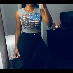 Forever 21 grey mtv graphic tank